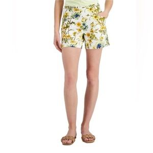 Inc International Concepts Womens High Rise Floral Print Shorts Phoebe Garden